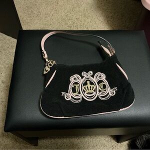 Juicy Couture Black and Pink Shoulder Bag